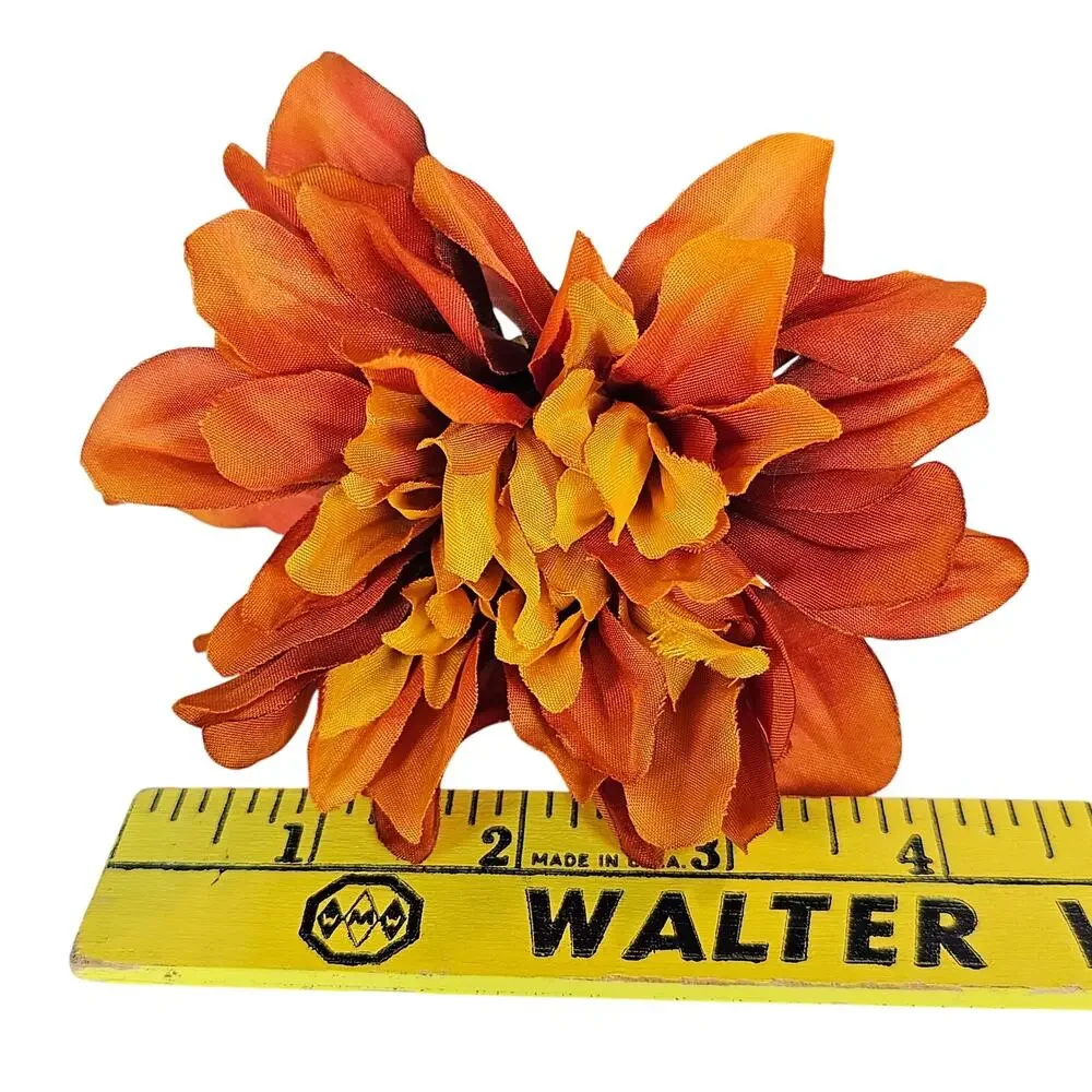 Artificial Silk Flowers Fall Orange Yellow 21 Stems Autumn Floral Craft Decor